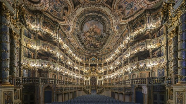 Innenraum Markgräfliches Opernhaus, Bayreuth, © Bayerische Schlösserverwaltung (Foto:Achim Bunz) www.bayreuth-wilhelmine.de 
