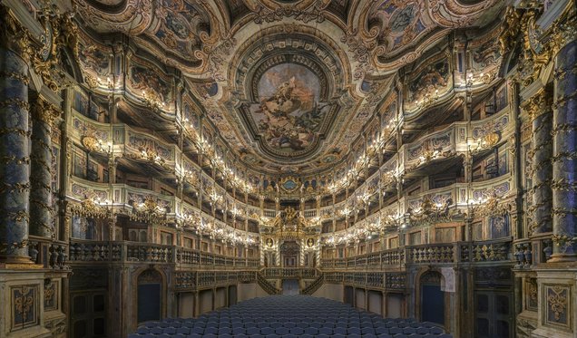 Innenraum Markgräfliches Opernhaus, Bayreuth, © Bayerische Schlösserverwaltung (Foto:Achim Bunz) www.bayreuth-wilhelmine.de 