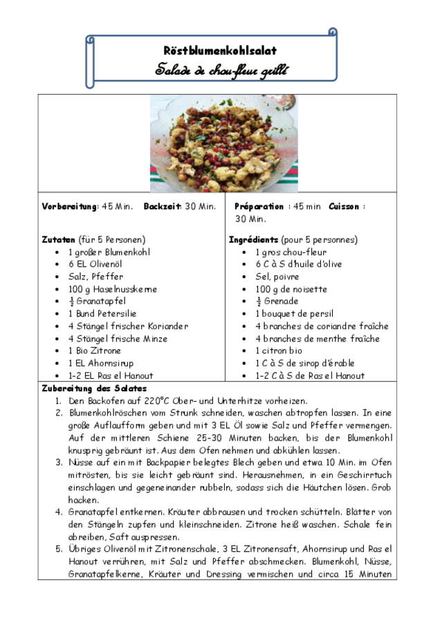  Röstblumenkohlsalat